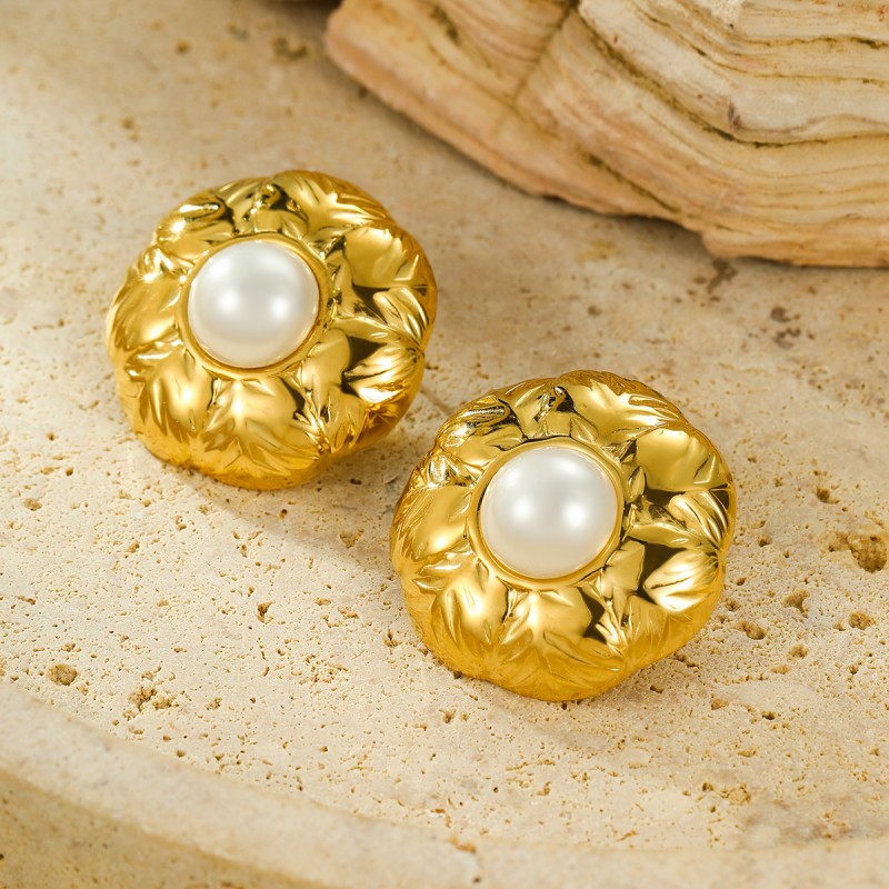 INS耳環(huán)PVD鍍18K金耳環(huán)飾品代工廠